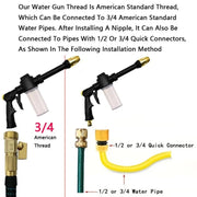 High Pressure Car Washing Water Gun Long Rod Nozzle Garden Hose Nozzle Multi-Function Watering Tool Powerful Car Cleaning Tool