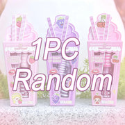 Cute Ice Cream Shiny Lip Gloss Lip Balm Set Girls Woman Waterproof Longlasting Natural Moisturizing Lips Makeup