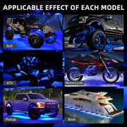 Underglow LED rock light kit for vehicles, view 5