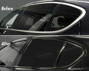 Glossy black chrome delete vinyl tape roll, view 4