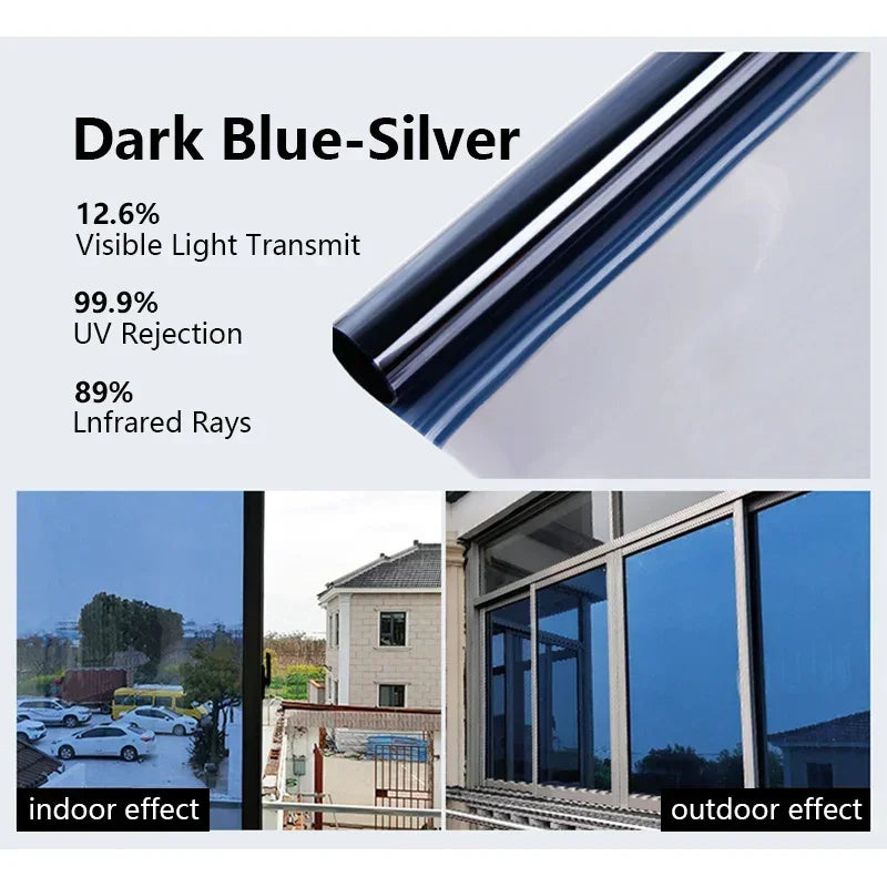 One-way mirror privacy window tint film, view 9