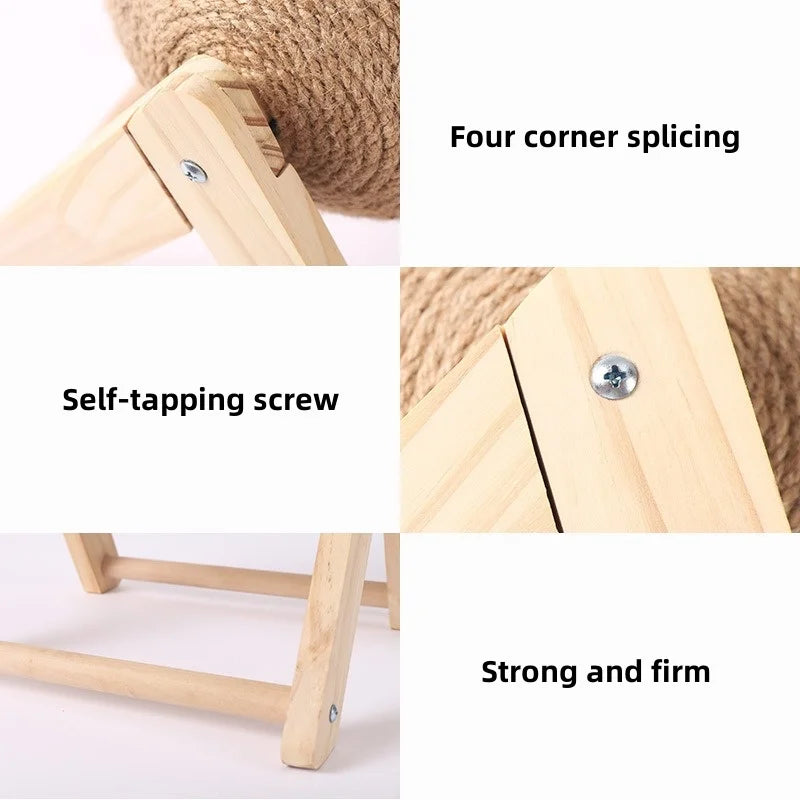 Cat Scratching Ball Toy Kitten Sisal Rope Ball Board Grinding Paws Toy Cats Scratcher Wear-resistant Pet Furniture Supplies