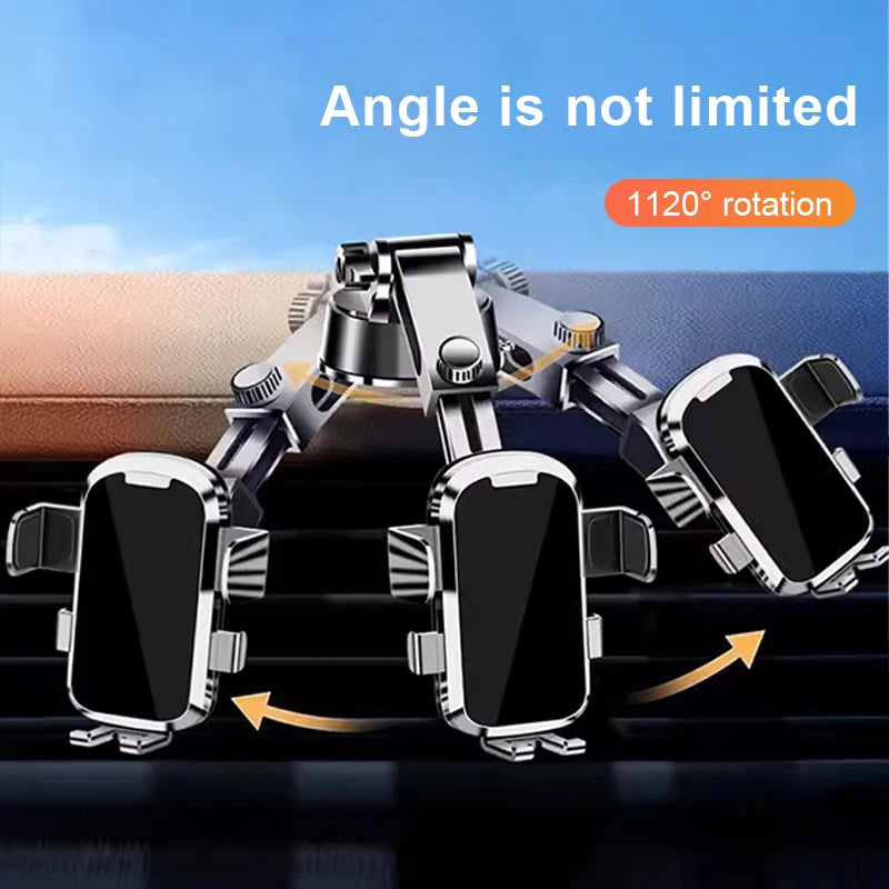 SEAMETAL Car Phone Holder Suction Cup Stand Gravity Dashboard Phone Mount Stand GPS Universal For iPhone 15 14 13 Xiaomi Samsung