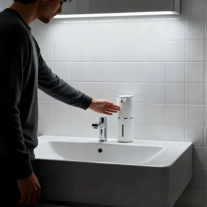 Intelligent Sensor Multi-Speed Contact-Free Wall-Mounted Vertical Hand Sanitizer Bubble Machine Rechargeable Soap Dispenser