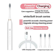 Six-Speed Automatic Electric Toothbrush Adult & Children's Universal Soft Bristle Charging Smart Toothbrush for All Ages