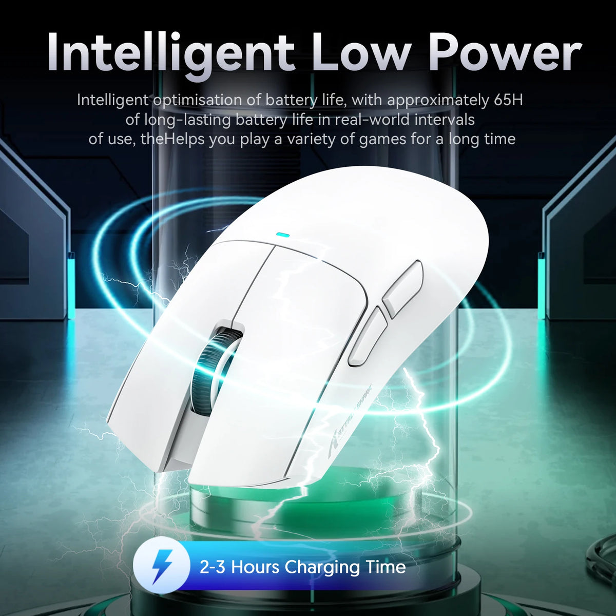 ATTACK SHARK X11 Rechargeable Gaming Mouse, PAW3311 Sensor, 800-22000 DPI, Wired 2.4GHz Bluetooth, Magnetic Charging Dock
