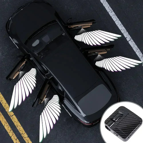 Angel wings car door projector welcome lights, view 2
