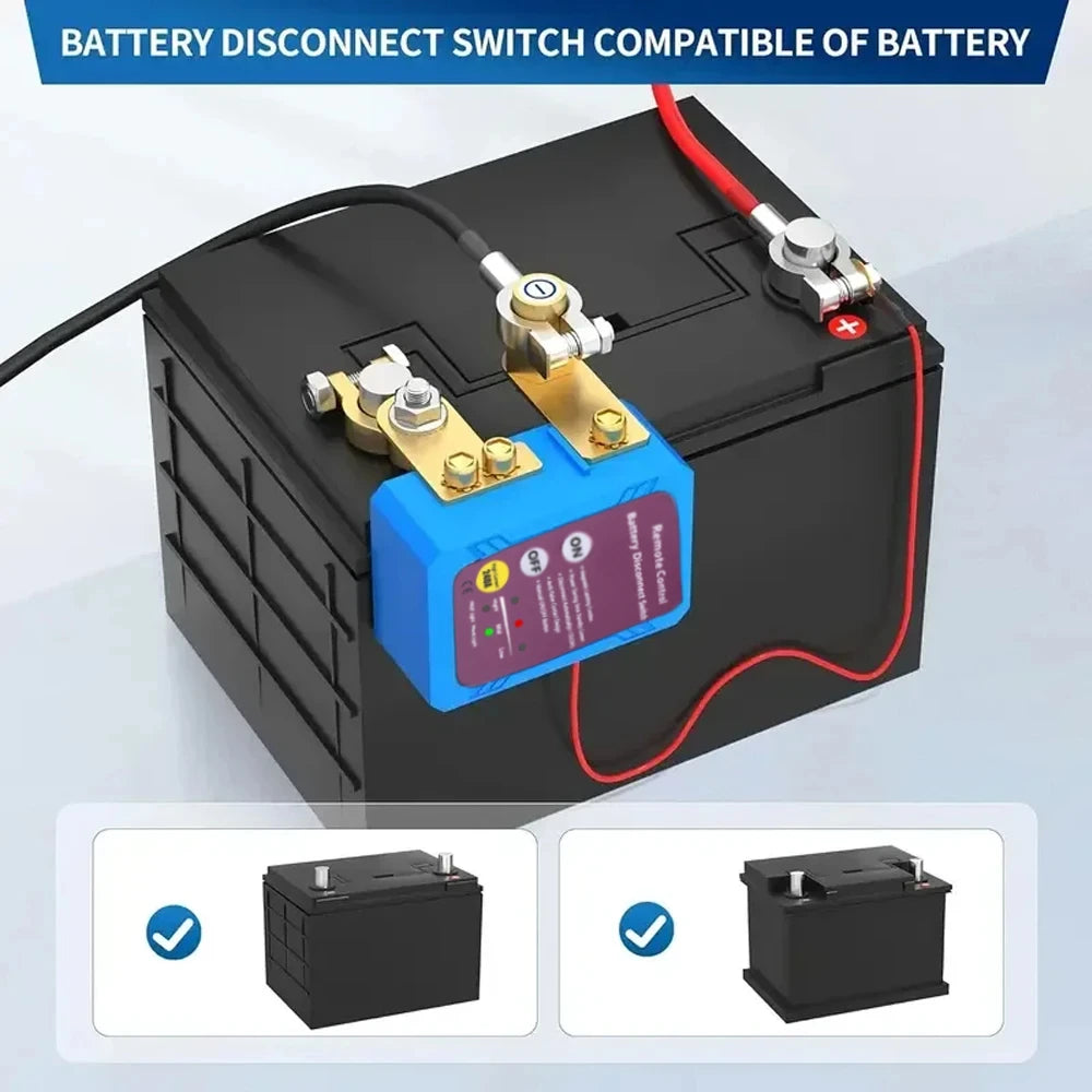 Remote control 12V car battery disconnect switch, view 2
