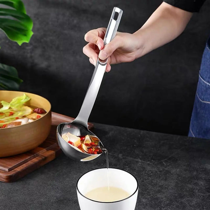 Stainless steel fat skimmer ladle