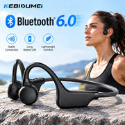 KEBIDUMEI Bluetooth 6.0 Air Conduction Earphones Sports Open-Ear Headphones Supports TF Card Outdoor Noise Reduction Headsets