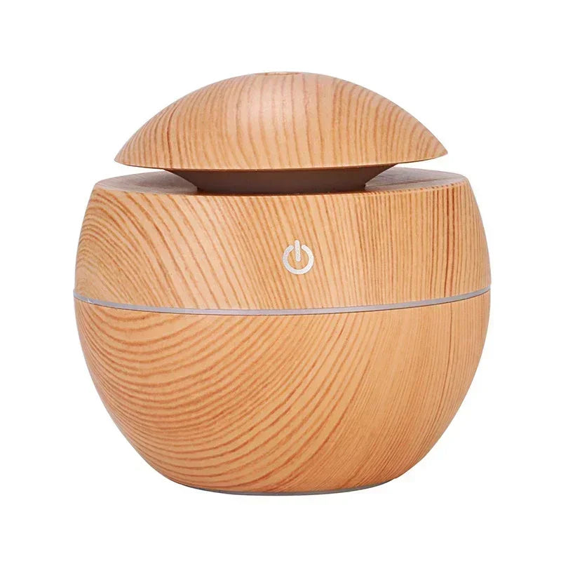 Mini Woodgrain Ultrasonic USB Essential Oil Diffuser Portable Desktop Aromatherapy Air Humidifier for Home Office Use