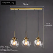 Modern Luxury Metal Chandelier Nordic Creative LED Glass Pendant Lamp Living Room Dining Room Bedside Simple Small Hanging Lamp