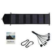 800W High Output 6 Folding Solar Panel 20Wh Fast Charging Station USB 5V DC Portable Power Bank For Outdoor Camping Hiking Emerg