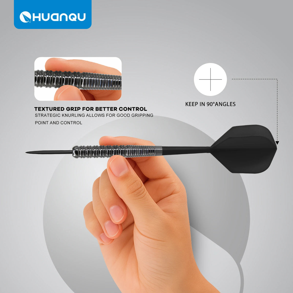 Huanqu Professional Dart Set, Six-Piece Dart Set with Spare Aluminum Shaft Flights and O-Rings, Complete Accessories, Durable Standard Darts, Indoor and Outdoor Competition Training Game Supplies, Universal Dart Set, Perfect