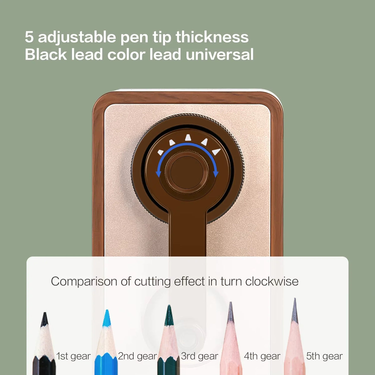 Deli Rotary Pencil Sharpener - view 6
