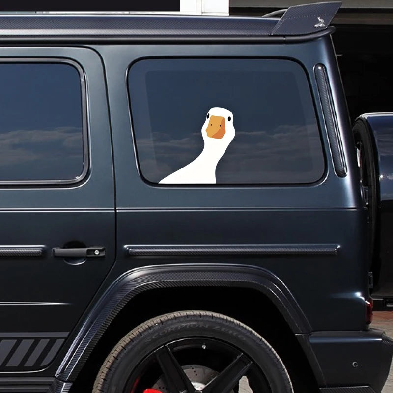 Rubber duck car window decal, view 2