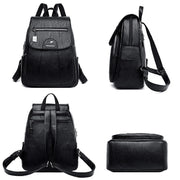 2024 New Women Leather Backpacks High Quality Female Vintage Backpack For Girls School Bag Travel Bagpack Ladies Back Pack