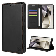 Wallet Skin Friendly Card Slot Magnetic Flip Leather Case For Samsung Galaxy S25 Edge S24 FE S23 Ultra S22 S21 S20 S10Plus Cover