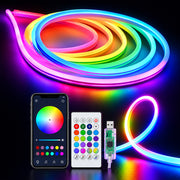 5V RGB+IC Neon Strip Light 1M 2M 3M 5M 10M USB Waterproof Flexible LED Strip Lights With Bluetooth Remote Control For Home Decor