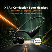 KEBIDUMEI Bluetooth 6.0 Air Conduction Earphones Sports Open-Ear Headphones Supports TF Card Outdoor Noise Reduction Headsets