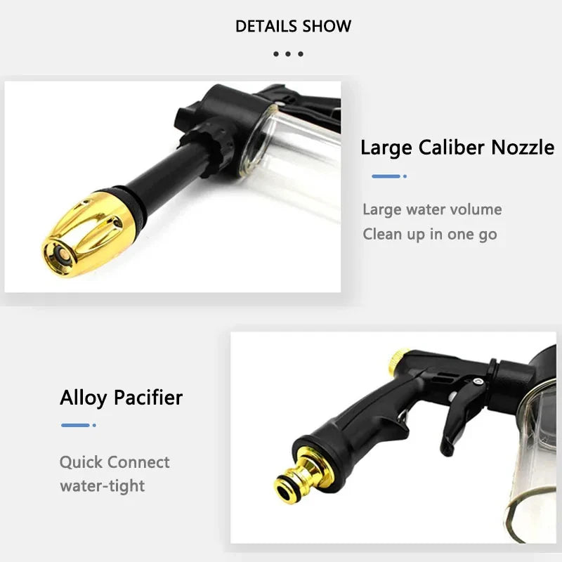 High Pressure Car Washing Water Gun Long Rod Nozzle Garden Hose Nozzle Multi-Function Watering Tool Powerful Car Cleaning Tool