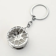 Creative Gear Head Keychain Speed Gearbox Keyring for Car Key Turbo Hub Brake Disc Pendant Shock Absorber Keys Holder Chain Ring