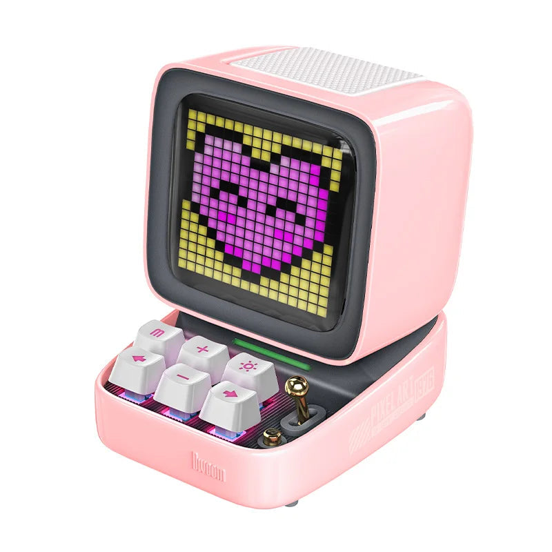 Divoom Ditoo-Pro Retro Pixel Art Bluetooth Portable Speaker Alarm Clock DIY LED Display Board, Cute Gift Home Light Decoration