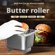 Stainless Steel Butter Roller with Base Butter Spreader Wheel Efficient Labor-saving Butter Dispenser American Burger Tool