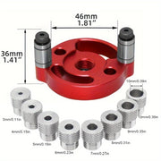 Self‑Centering Dowel Jig, Handheld Straight‑Hole Drill Guide Locator, Wood Panel Punching Tool for Woodworking Furniture Joints