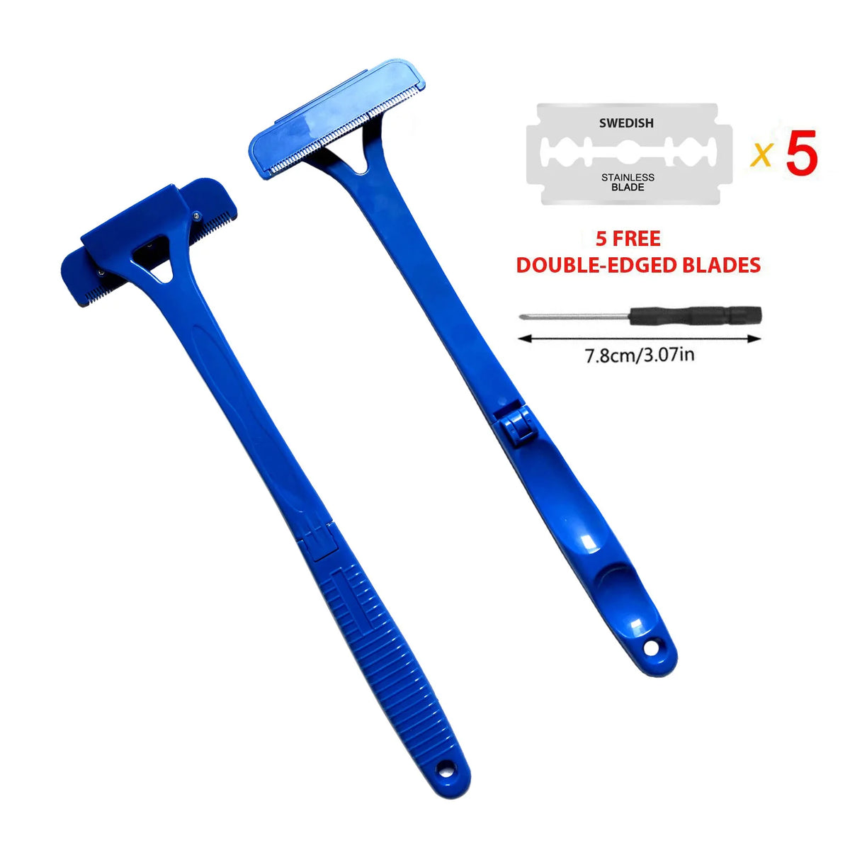 New Men Back Shaver Hair Body Shaver Safety Long Handle Foldable Trimmer Body Leg Long Handle Removal Shaving Razor Tool