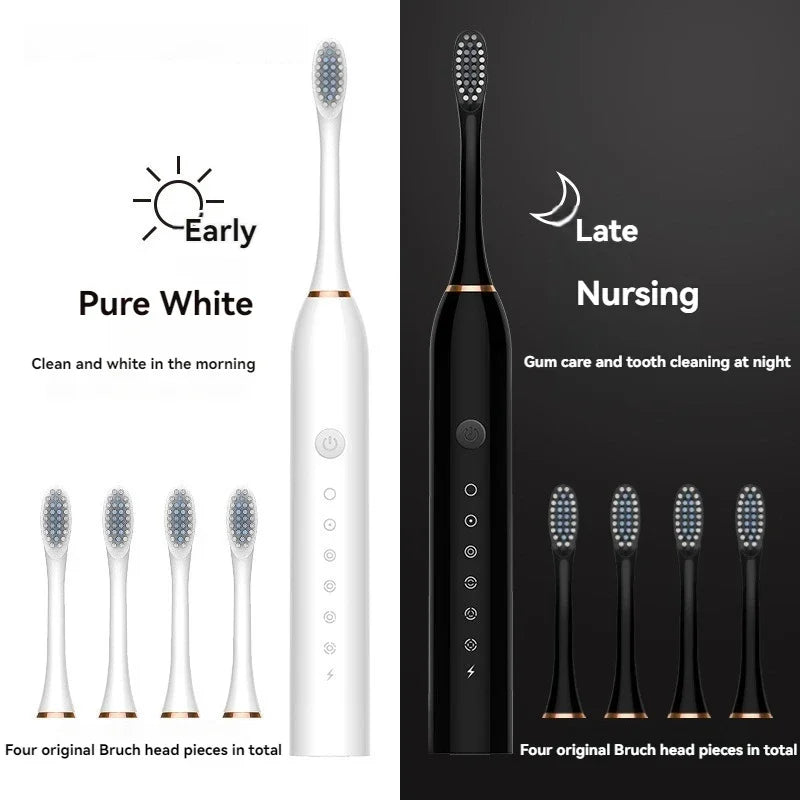 Six-Speed Automatic Electric Toothbrush Adult & Children's Universal Soft Bristle Charging Smart Toothbrush for All Ages