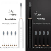 Six-Speed Automatic Electric Toothbrush Adult & Children's Universal Soft Bristle Charging Smart Toothbrush for All Ages
