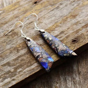 Bohemian Emperor Stone Geometric Pendant Earring Popular Natural Stone Jewelry Earrings for Women Luxury Boho Original earring