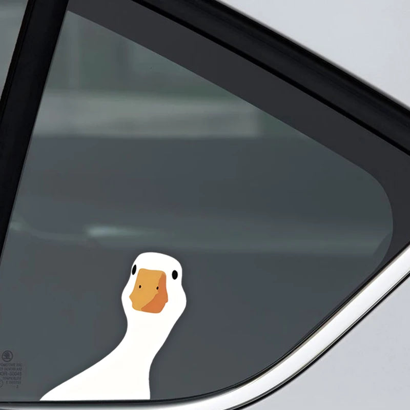 Rubber duck car window decal, view 4