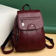 2024 New Women Leather Backpacks High Quality Female Vintage Backpack For Girls School Bag Travel Bagpack Ladies Back Pack