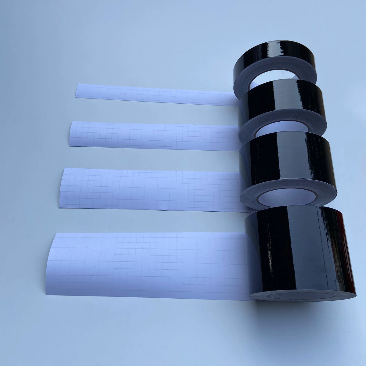 Glossy black chrome delete vinyl tape roll