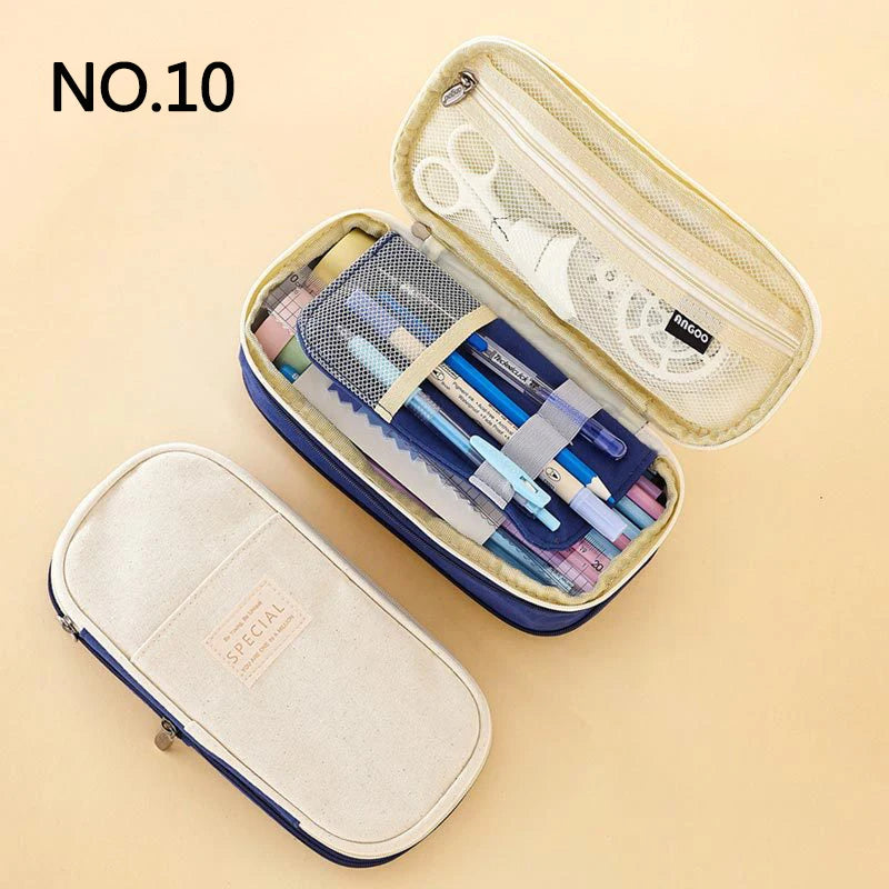 Creative Pencil Case Large Capacity Double Layers CPC Certification Safe Material School case Pouch Stationery for Girls