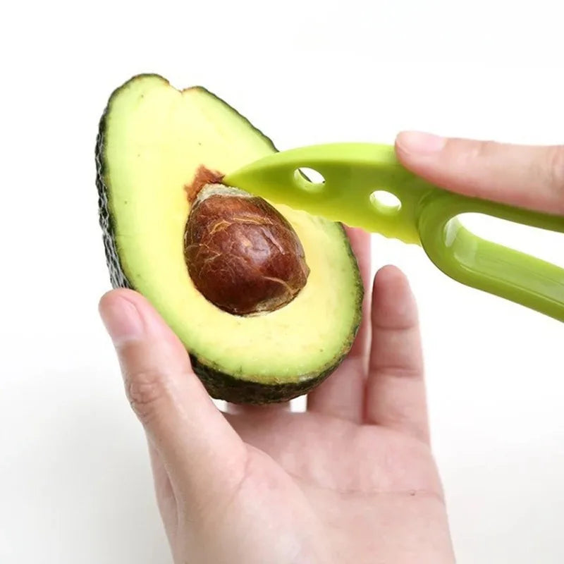 1PC 3 in 1 Avocado Slicer Shea Corer Butter Fruit Peeler Cutter Pulp Separator Plastic Knife Kitchen Vegetable Tools