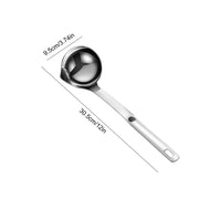 Stainless steel fat skimmer ladle, view 6