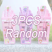 Cute Ice Cream Shiny Lip Gloss Lip Balm Set Girls Woman Waterproof Longlasting Natural Moisturizing Lips Makeup