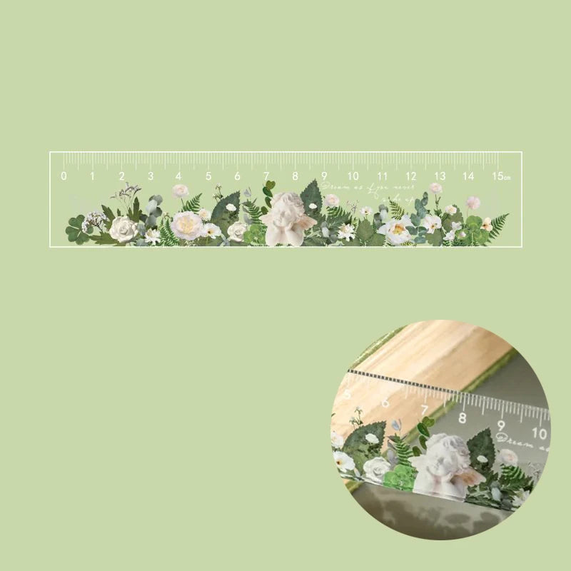 Plant Clear Ruler - Acrylic Ruler 5.91inch School Ruler With Centimeters