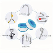 4M PTFE Water Pipe Tape Oil-free Sealing Tape Fitting Thread Seal Tape White Pipe Thread Seal Raw Material Tape Home Essential