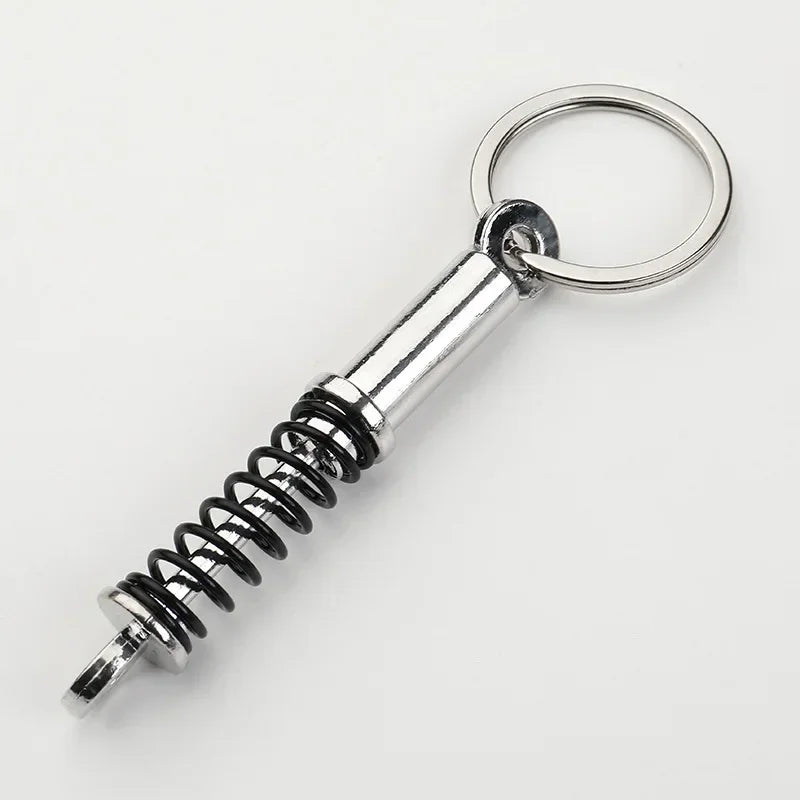 Creative Gear Head Keychain Speed Gearbox Keyring for Car Key Turbo Hub Brake Disc Pendant Shock Absorber Keys Holder Chain Ring