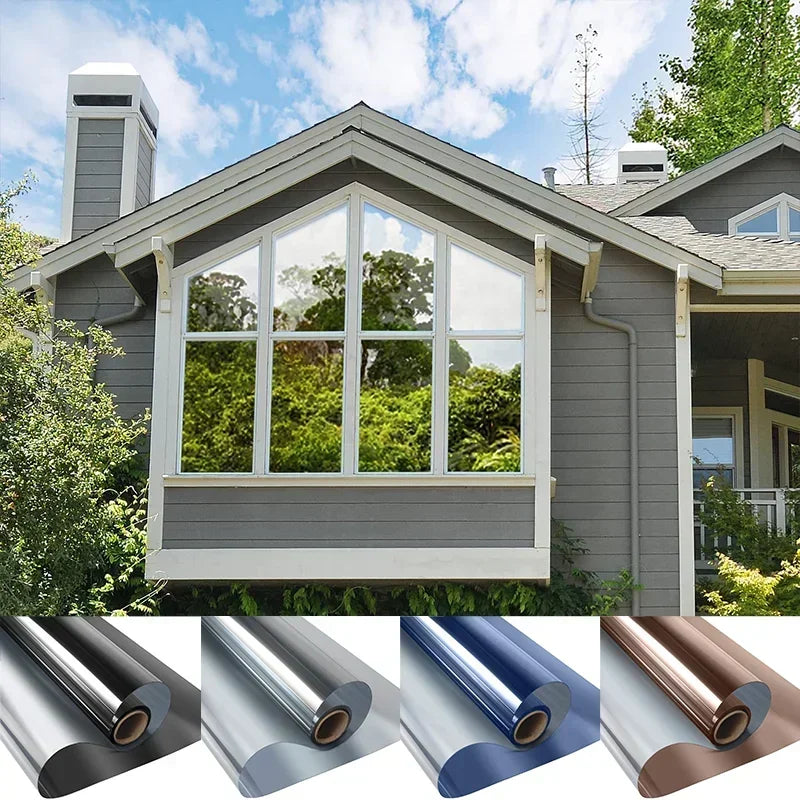 One-way mirror privacy window tint film
