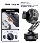 Magnetic Vacuum Adsorption Car Mount Mobile Phone Holder Foldable 360 Degree Rotation Aluminum Alloy Suitable for Smartphones