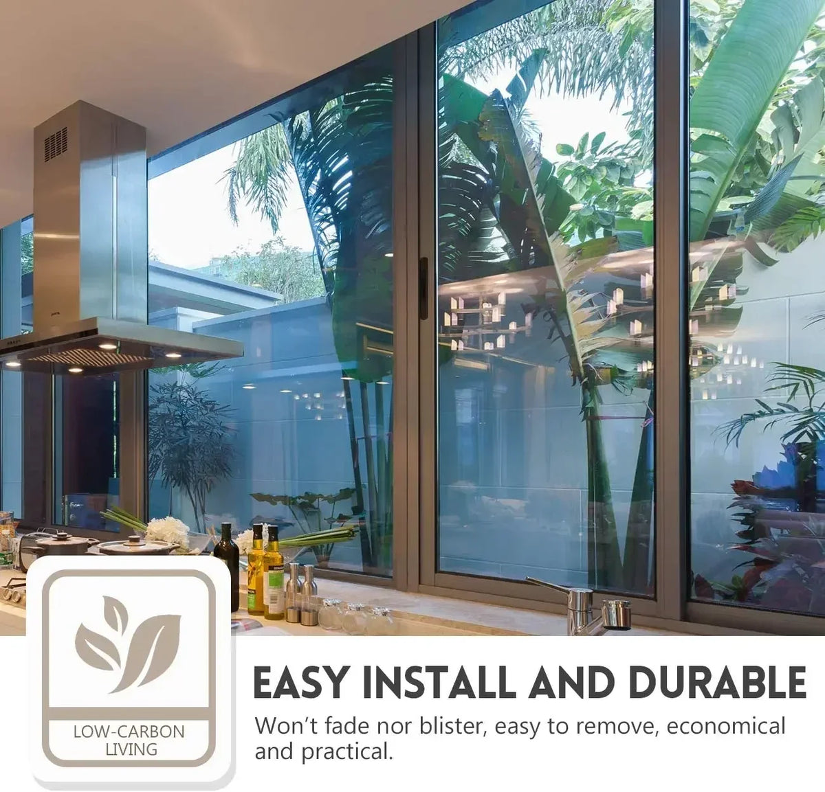 One-way mirror privacy window tint film, view 3