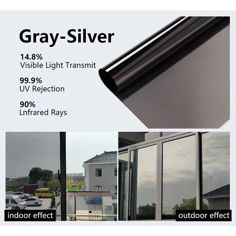 One-way mirror privacy window tint film, view 10