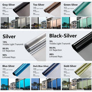 One-way mirror privacy window tint film, view 5